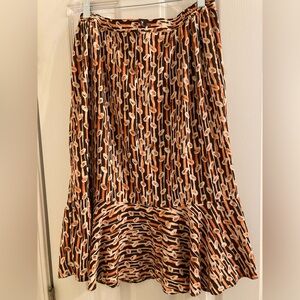 Tally Taylor Vintage Fall Color Patterned Skirt